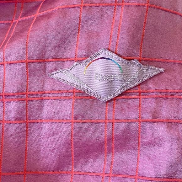 Vintage Bogner Pink Iridescent Goose Down Winter Ski Zip Up Puffer Jacket Sz 12 - Picture 15 of 16